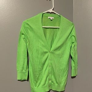Gap Green 3/4 Length Sleeve Cardigan